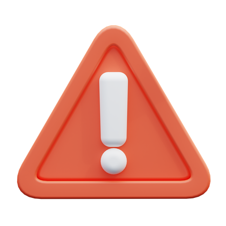 Warning Sign  3D Icon