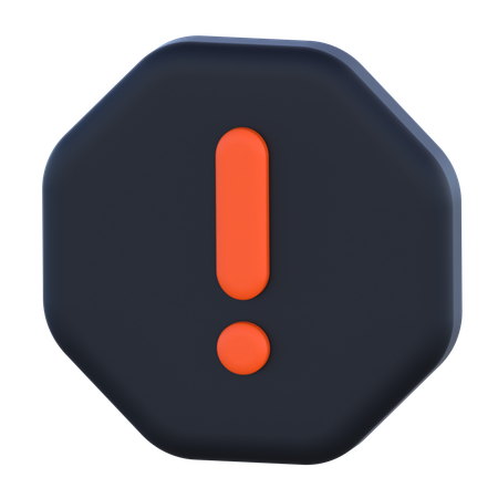 Warning Sign  3D Icon