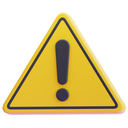 Warning sign  3D Icon