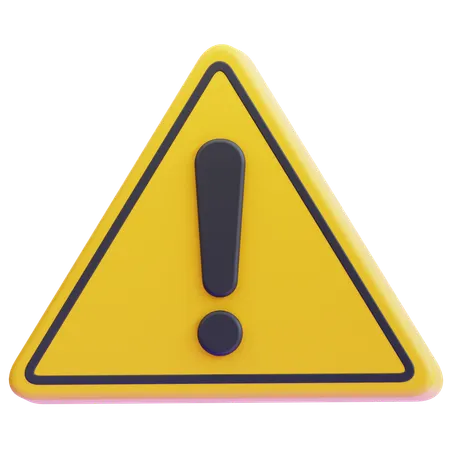 Warning sign  3D Icon