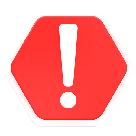 Warning Sign  3D Icon