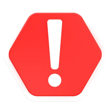 Warning Sign  3D Icon