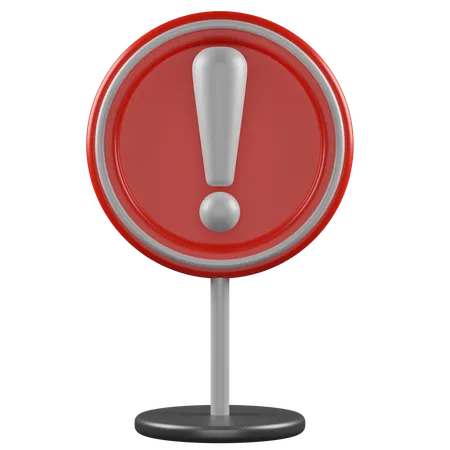 Warning Sign  3D Icon