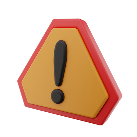 Warning Sign  3D Icon