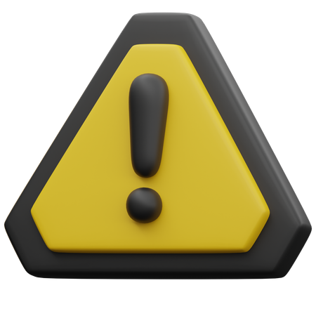 Warning Sign  3D Icon