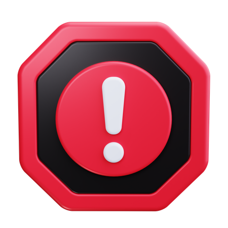 Warning Sign  3D Icon