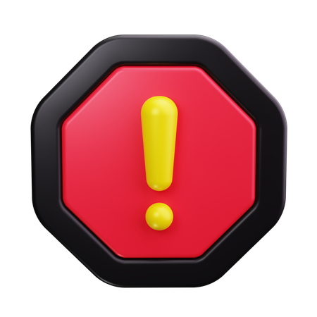 Warning Sign  3D Icon