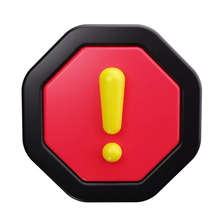 Warning Sign  3D Icon