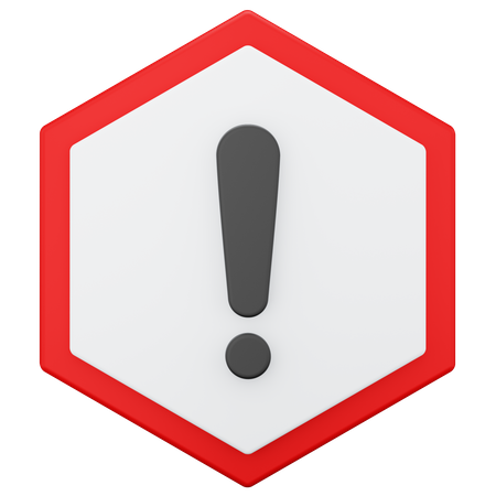 Warning Sign  3D Icon