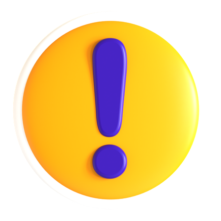 Warning Sign  3D Icon