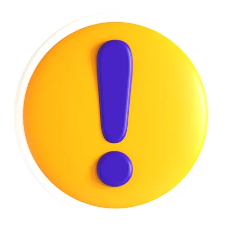 Warning Sign  3D Icon