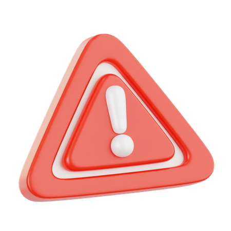 Warning Sign  3D Icon