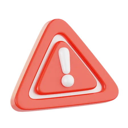 Warning Sign  3D Icon