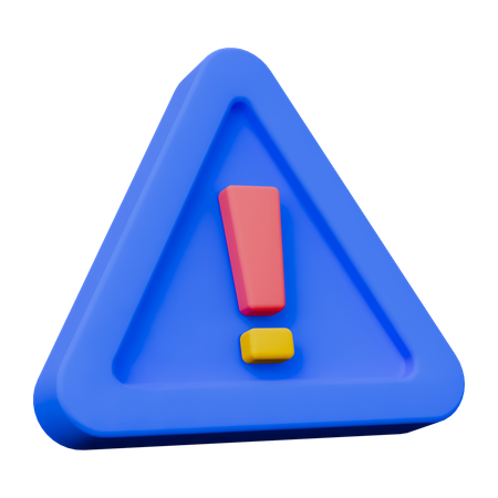Warning Sign  3D Icon