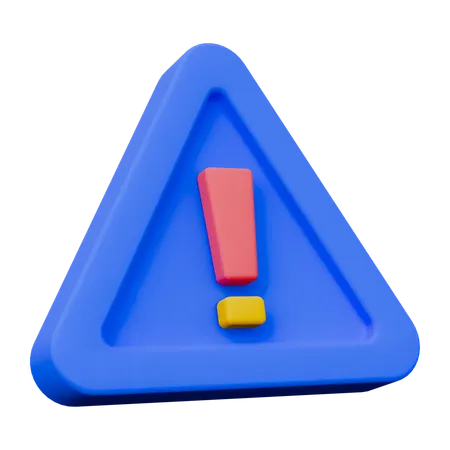 Warning Sign  3D Icon