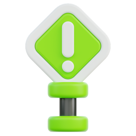 Warning Sign  3D Icon