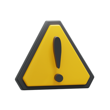 Warning Sign  3D Icon