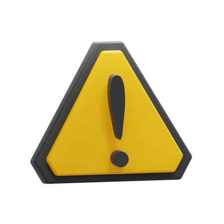 Warning Sign  3D Icon