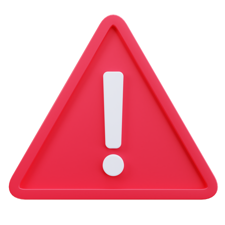 Warning Sign  3D Icon
