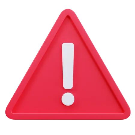 Warning Sign  3D Icon
