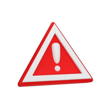 Warning sign  3D Icon