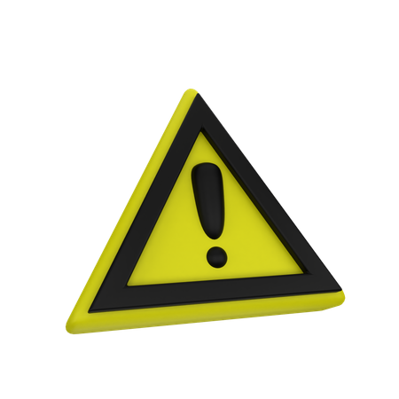 Warning sign  3D Icon