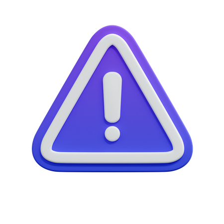 Warning Sign  3D Icon