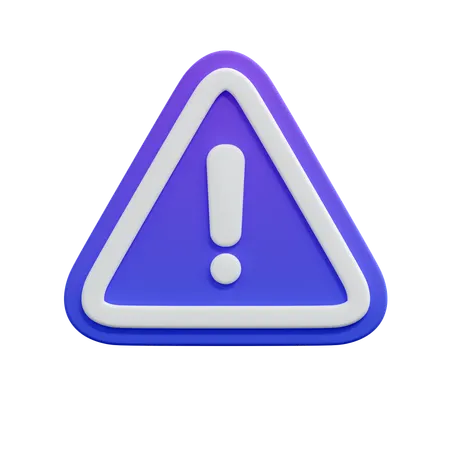 Warning Sign  3D Icon