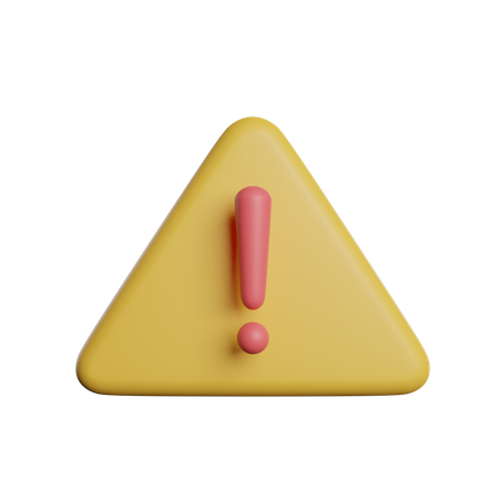 Warning Sign  3D Icon