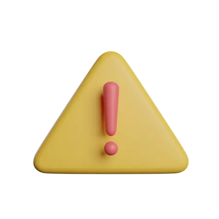 Warning Sign  3D Icon