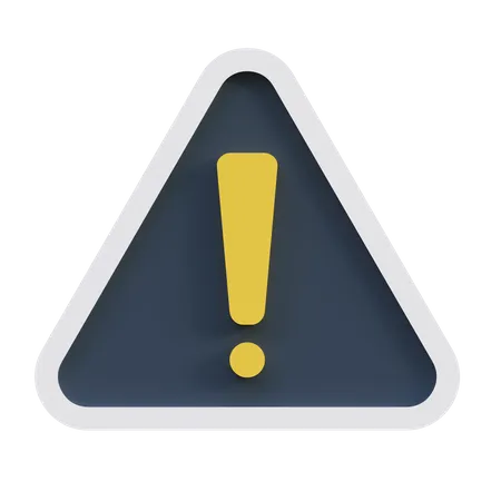 Warning Sign  3D Icon