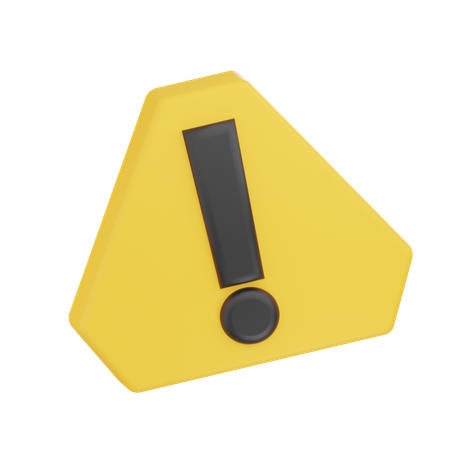 Warning Sign  3D Icon