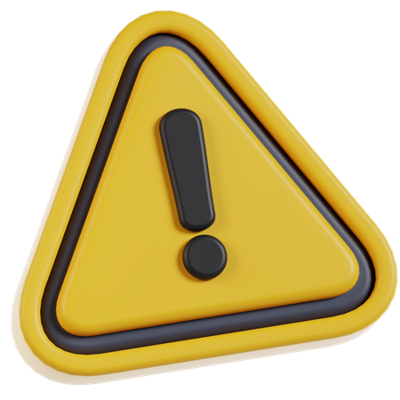 Warning Sign  3D Icon