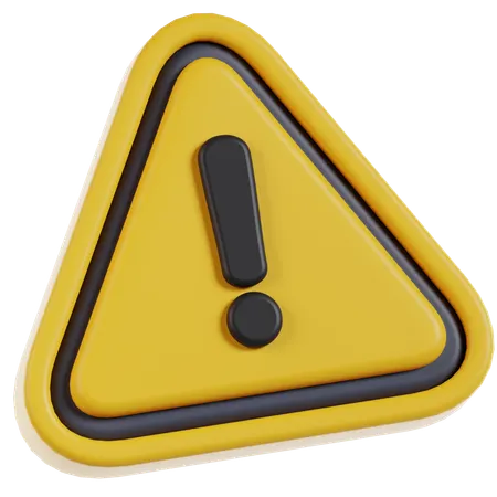 Warning Sign  3D Icon
