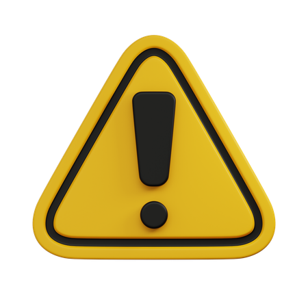 Warning sign  3D Icon