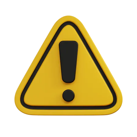 Warning sign  3D Icon