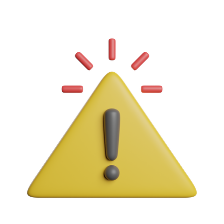 Warning Sign  3D Icon