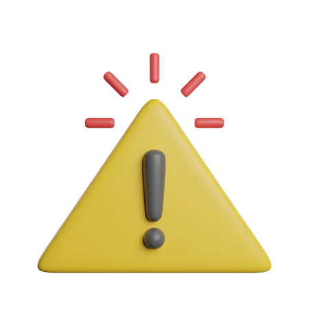 Warning Sign  3D Icon