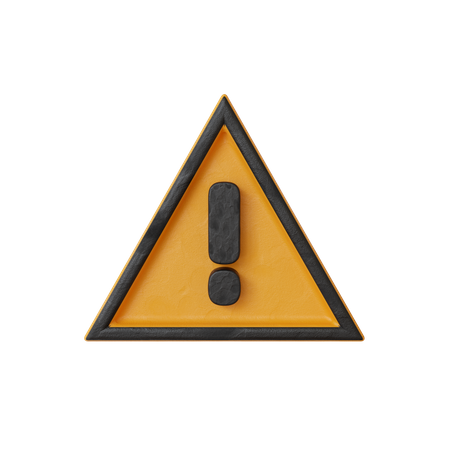 Warning Sign  3D Icon