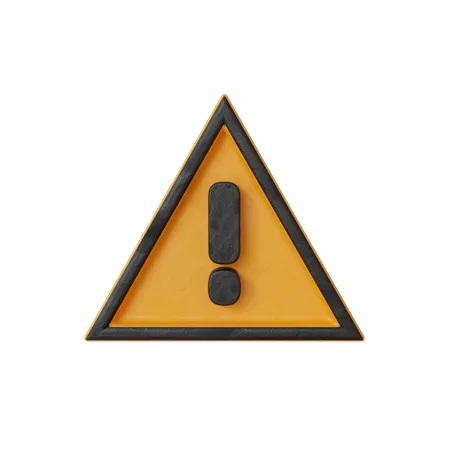 Warning Sign  3D Icon