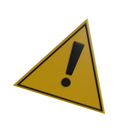 Warning Sign  3D Icon