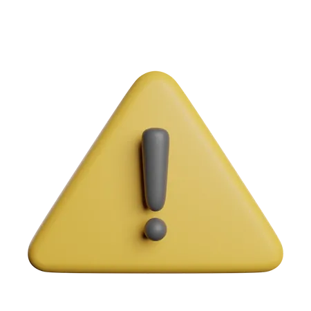 Warning Sign  3D Icon