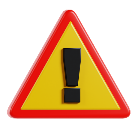 Warning Sign  3D Icon