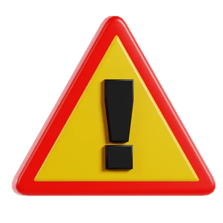 Warning Sign  3D Icon