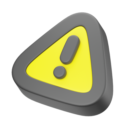 Warning Sign  3D Icon