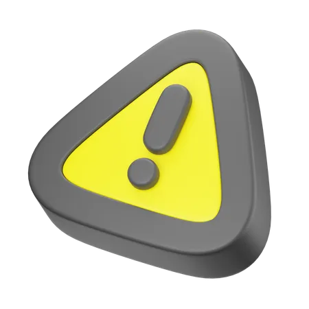 Warning Sign  3D Icon