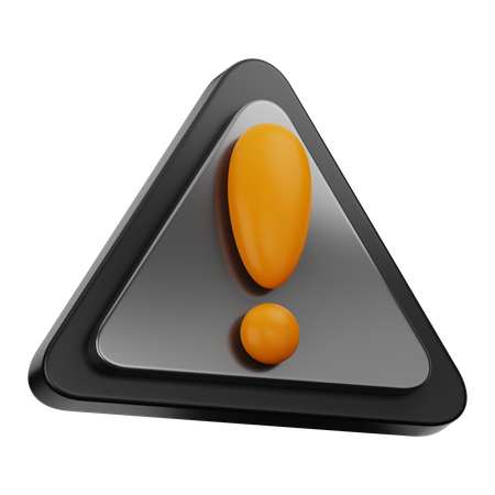 Warning Sign  3D Icon