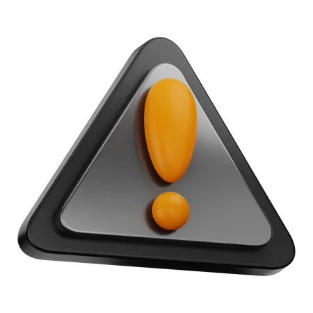 Warning Sign  3D Icon