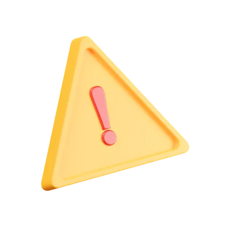 Warning Sign  3D Icon