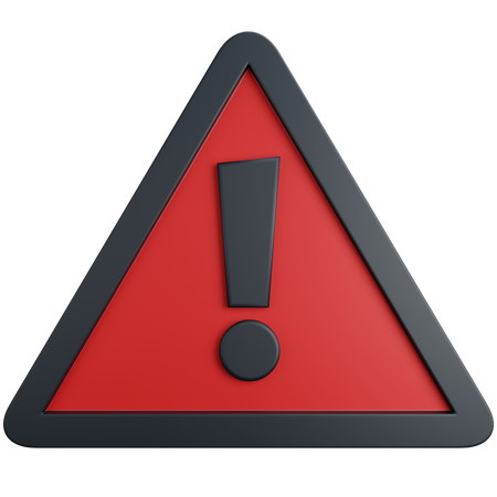 Warning Sign  3D Icon